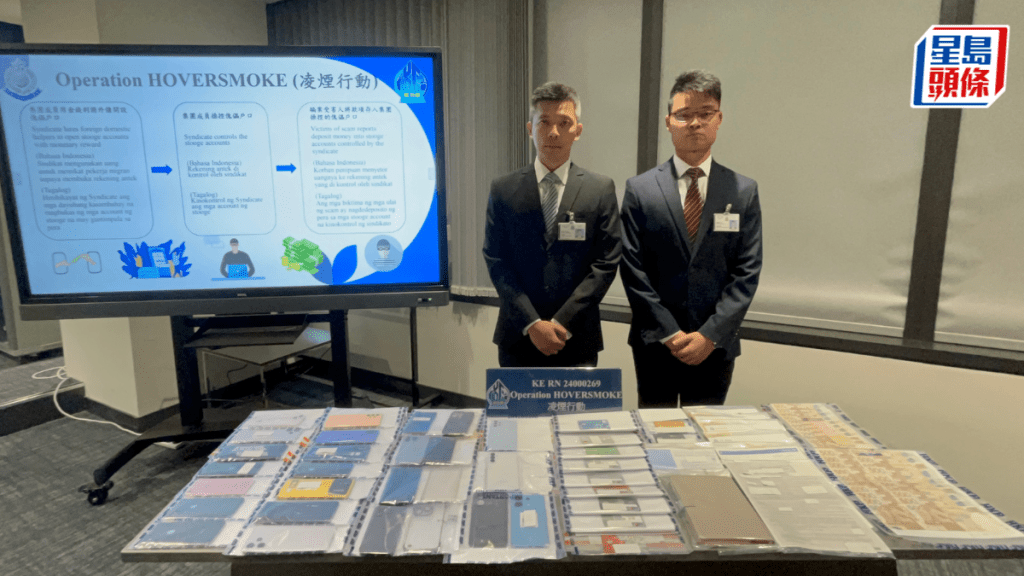 警方講解案件。楊偉亨攝