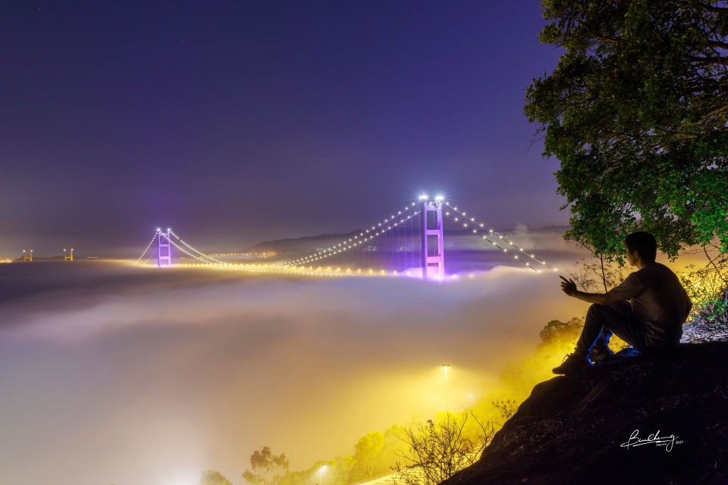 霧浸大橋奇景。圖片授權：Bin Cheung
