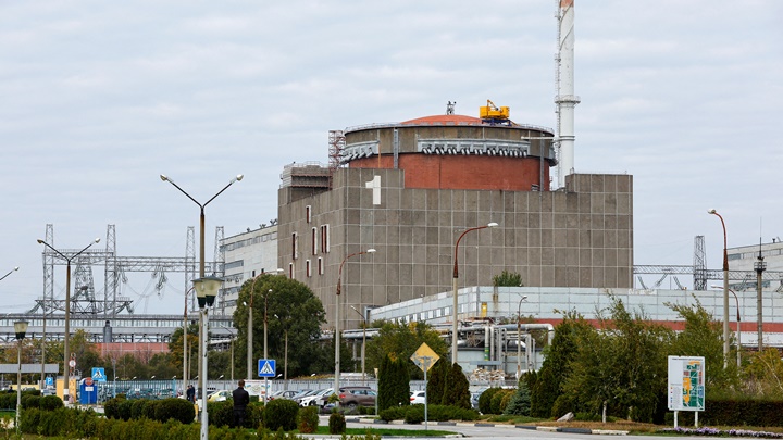 扎波羅熱核電廠仍在俄軍控制。路透社資料圖片
