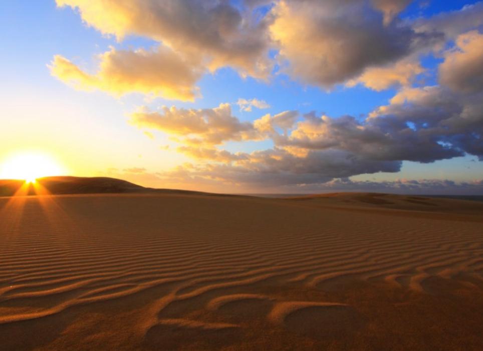 韓國遊客只能在上空看鳥取沙丘。