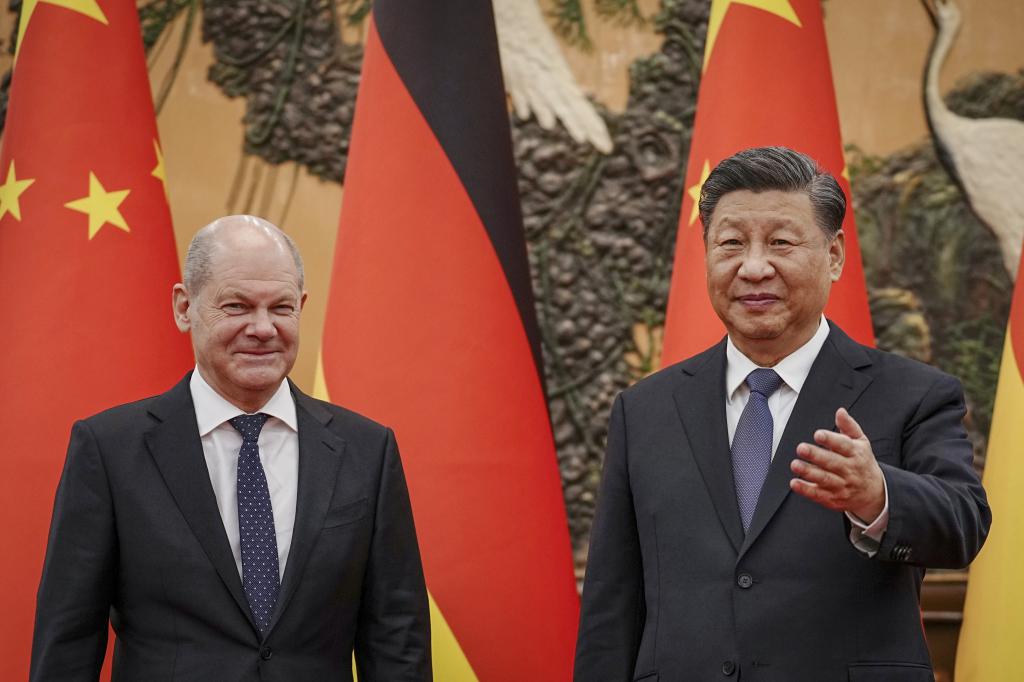 德總理朔爾茨2022年11月訪華與習近平會面。