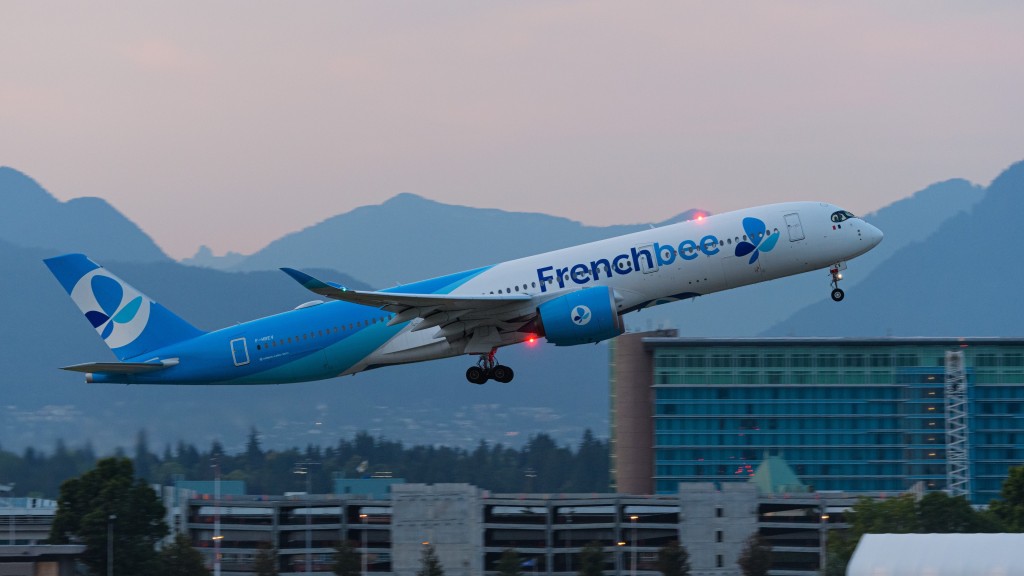 法國蜜蜂航空（French Bee）涉事同型號A350客機。 路透社示意圖