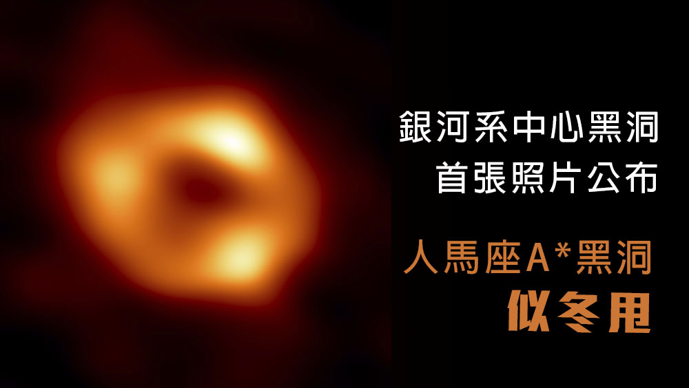 銀河系中心超大質量黑洞照片首次公布,證人馬座A星是黑洞。AP