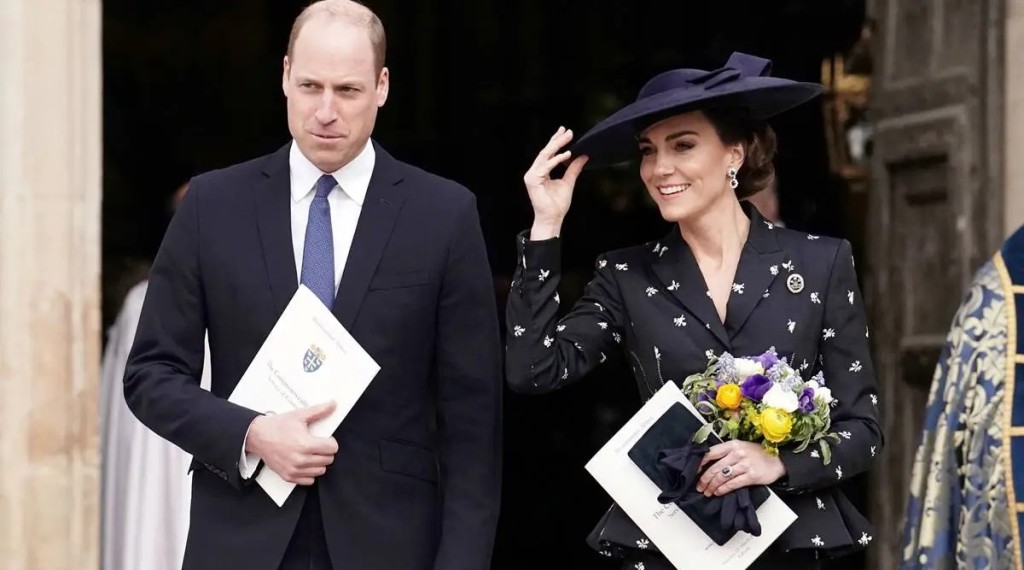 威廉王子與凱特王妃。路透社