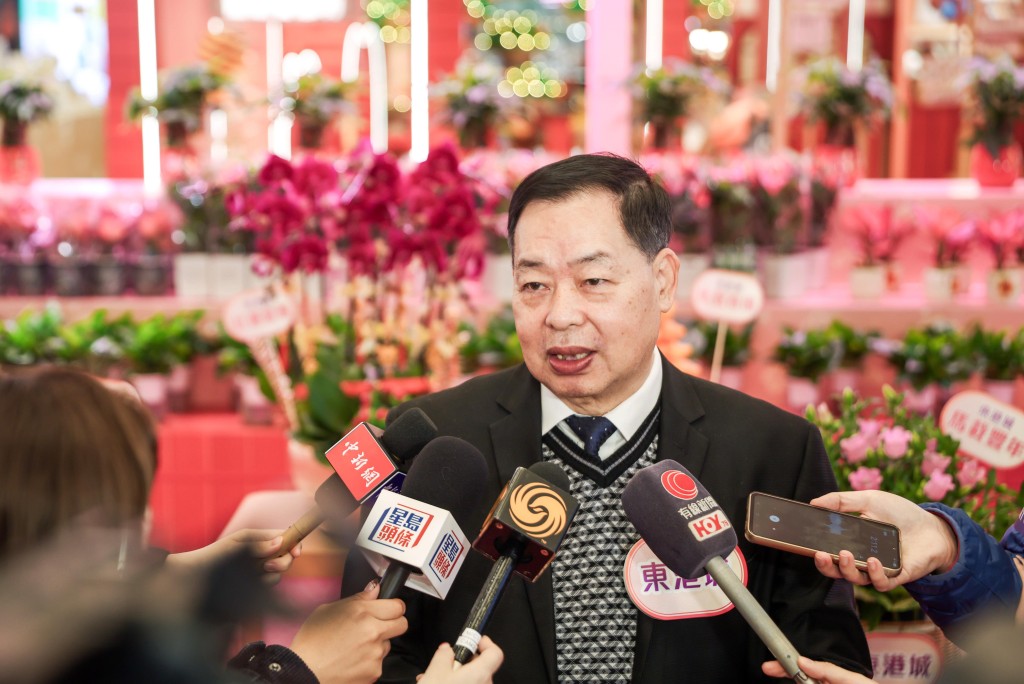 香港年花大王賴榮春。 香港年花大王賴榮春。