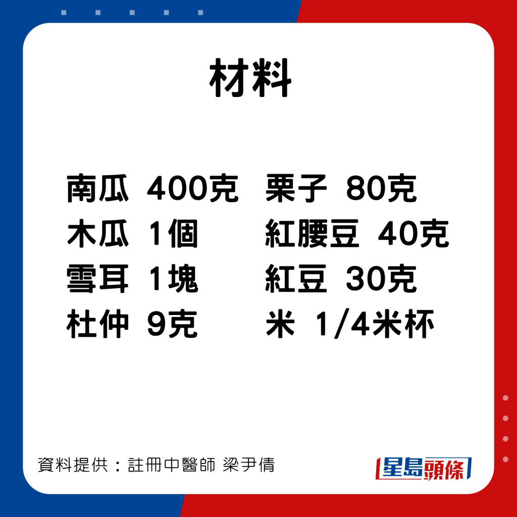 南瓜木瓜栗子汤的功效及做法。