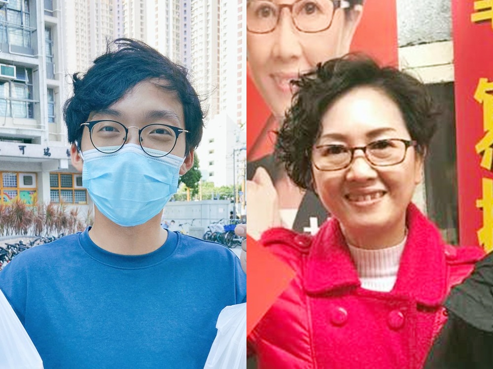 林進(左)宣誓留任,而林淑菁(右)則決定辭職。林進FB圖片、林淑菁FB圖片