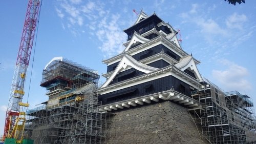 原定于2052完成的熊本城修复工程。facebook@熊本城