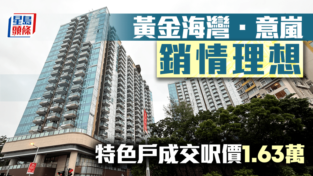 屯門黃金海灣·意嵐天台特色戶成交 1房呎價1.63萬