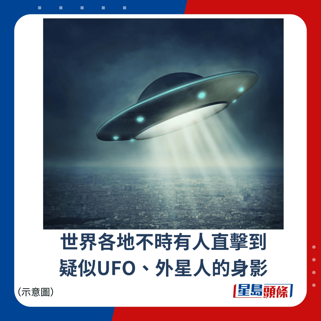 世界各地不時有人直擊到 疑似UFO、外星人的身影