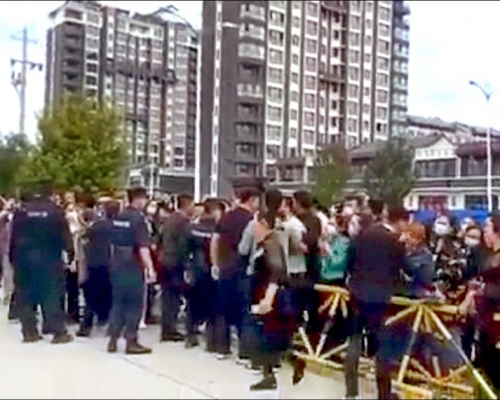 內蒙古示威情況。網圖