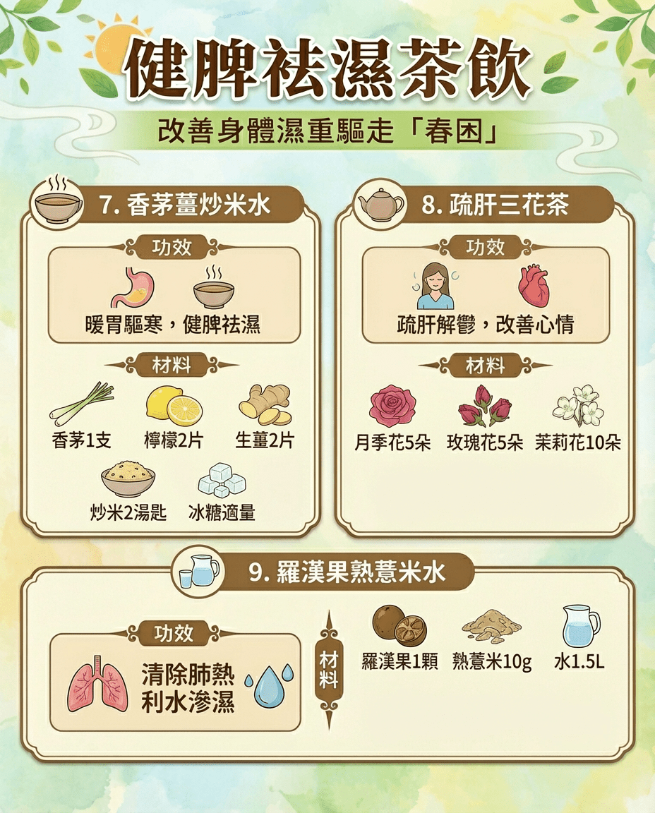 中醫推介9款袪濕紓緩「春困」湯水茶飲 中醫推介9款袪濕紓緩「春困」湯水茶飲