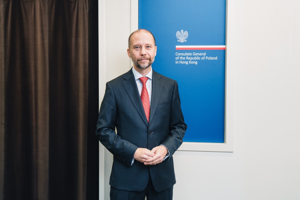 Michał Kołodziejski 接受《The Standard》(《英文虎報》)專訪。汪旭峰攝 Michał Kołodziejski 接受《The Standard》(《英文虎報》)專訪。汪旭峰攝