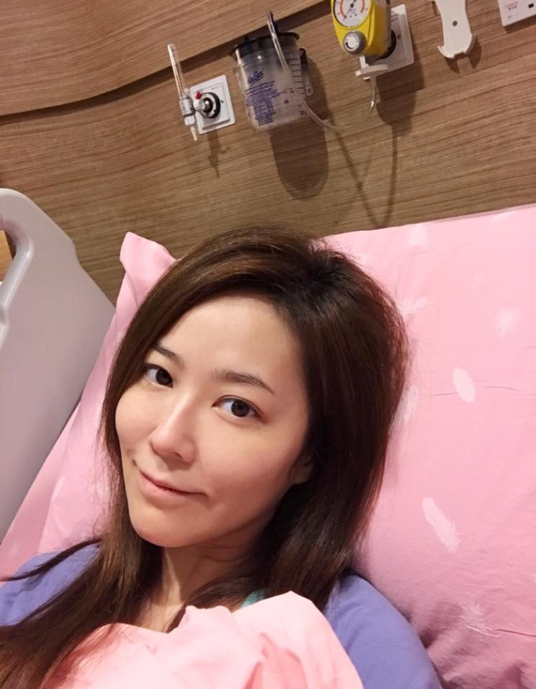 劉明軒9年前切除子宮肌瘤。