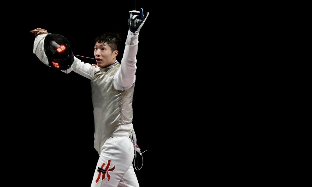 張家朗為香港贏得歷來第二面奧運金牌。資料圖片