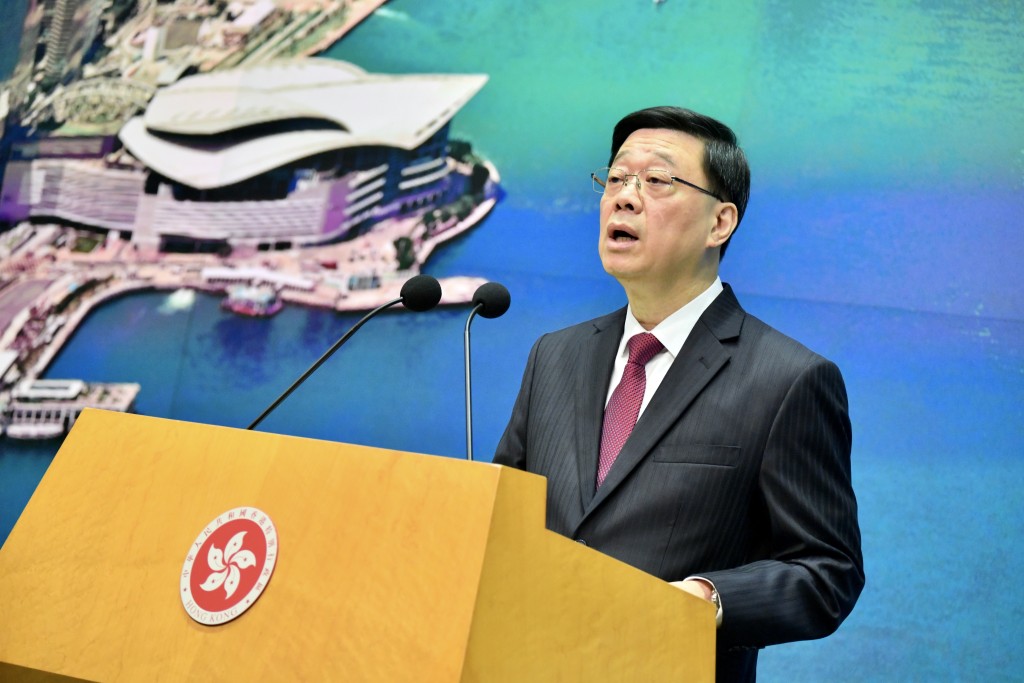 行政長官李家超。盧江球攝 行政長官李家超。盧江球攝