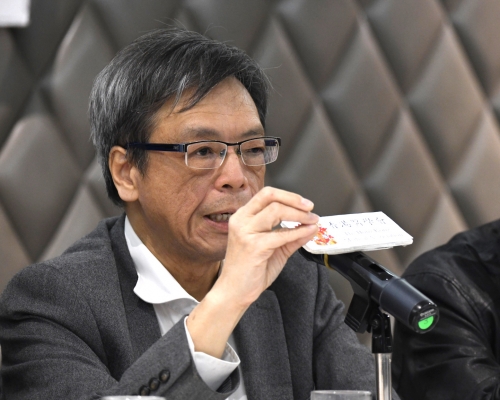 梁子超認為在記者會上,新冠肺炎病毒傳播的風險並不大。資料圖片