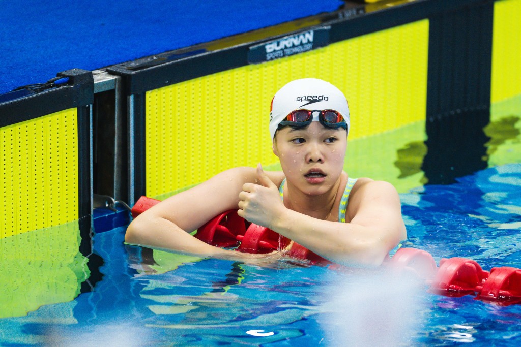 陳梓瑜在女子50米背泳取得銀牌。港協暨奧委會圖片