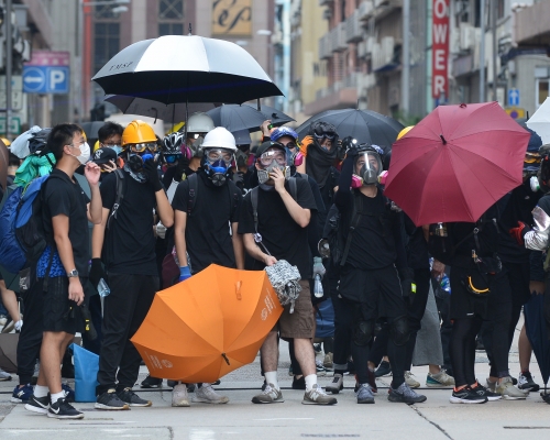 反修例風波持續，有香港示威者前往台灣。資料圖片