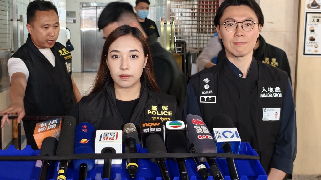 油尖警區特別職務隊第一隊督察李穎曦交代案情。