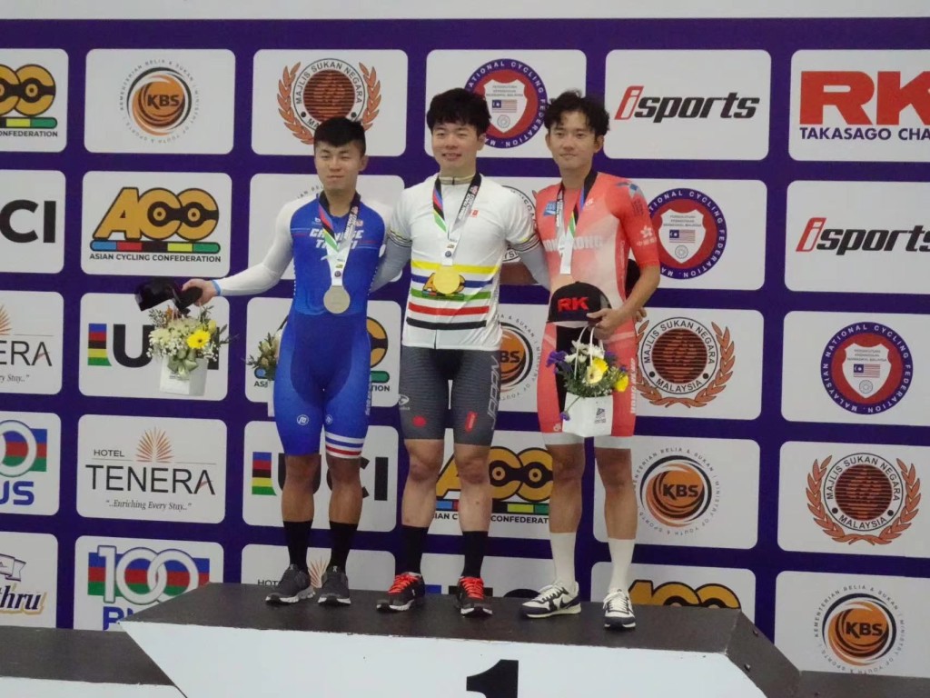 缪正贤在记分赛夺铜。 香港单车总会图片