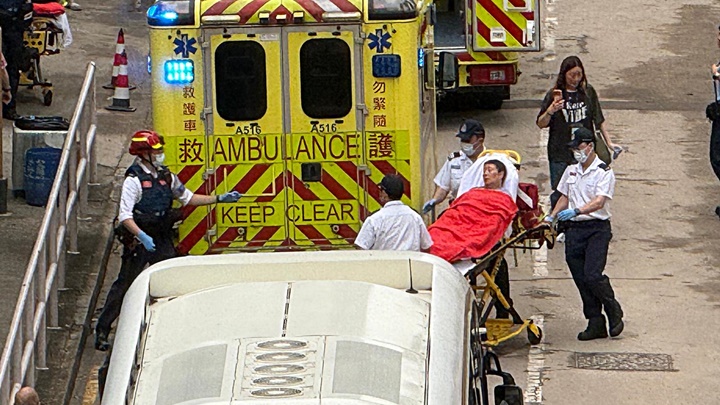 男子頭暈不適送院。曾志恆攝