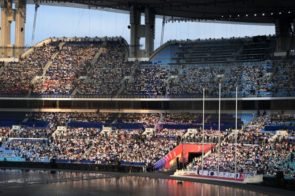 本屆全運會由粵港澳三地共同承辦。陳浩元攝 本屆全運會由粵港澳三地共同承辦。陳浩元攝