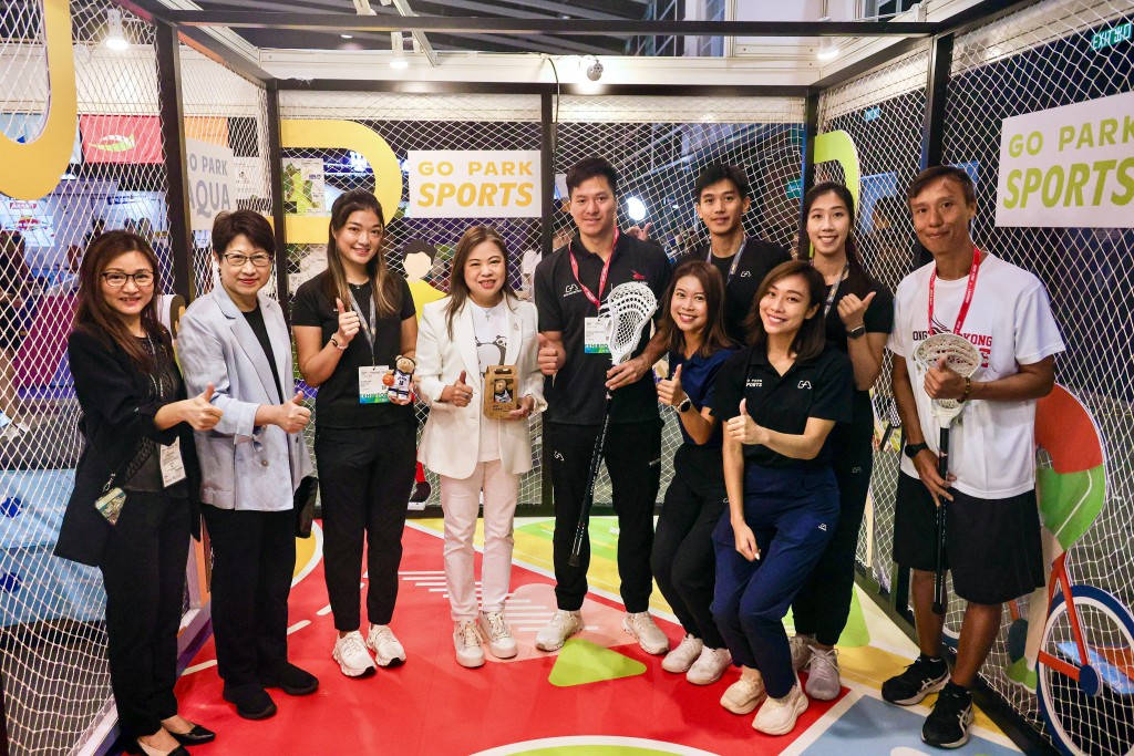 文體旅局局長羅淑佩到訪GO PARK Sports攤位。 文體旅局局長羅淑佩到訪GO PARK Sports攤位。