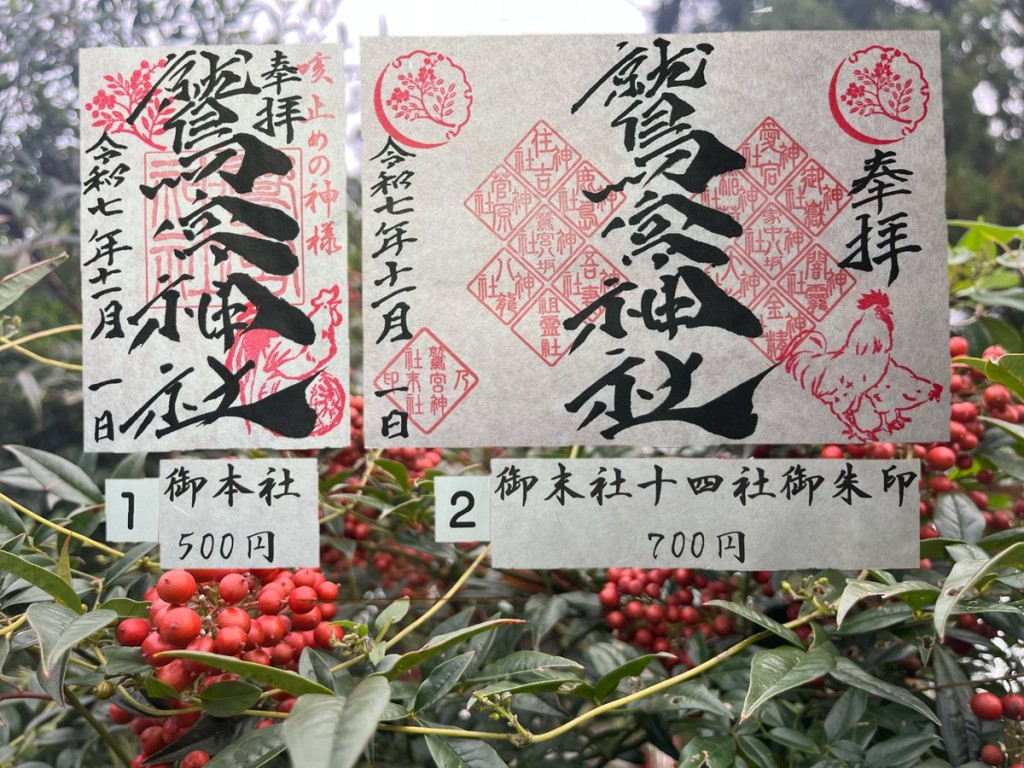 鷲宮神社供奉的是鳥神天日鷲命，雞是祂的重要神差之一。下野國鷲宮神社X