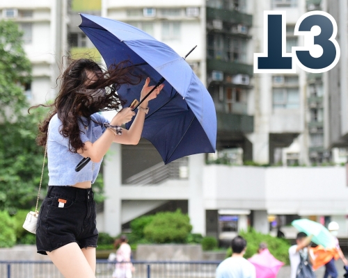 熱帶氣旋「獅子山」離港不久後，另一強烈熱帶風暴「圓規」殺到。資料圖片