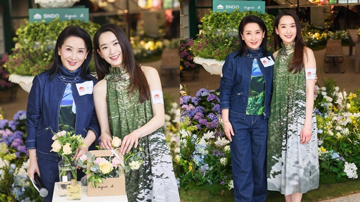 龔慈恩攜愛女現身三道SNDO法式浪漫花園揭幕禮  林愷鈴即場製作花盒送上甜到漏母親節大禮