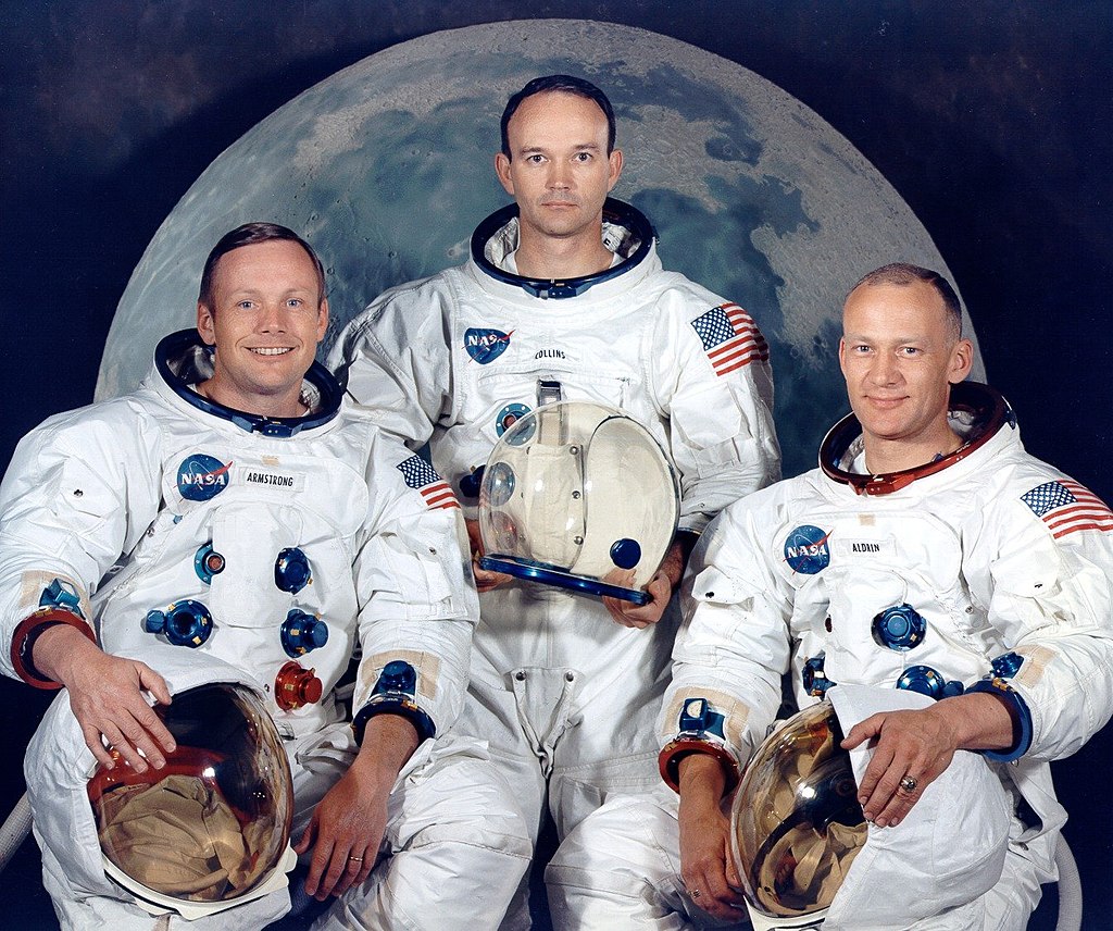 人类首次登月「阿波罗11号」三名太空人。