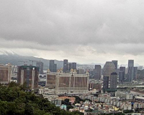 澳門一度發出紅色暴雨警告。氣象局圖片