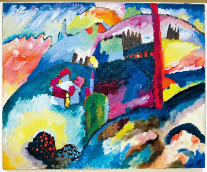 康丁斯基作品之一《Landscape with Factory Chimney》。