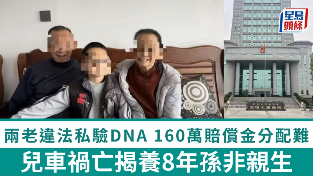 儿车祸亡揭养8年孙非亲生，两老违法私验DNA，160万赔偿金分配陷死局。
