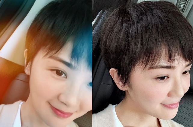 阿Sa为配合新片，改以短发形象示人。