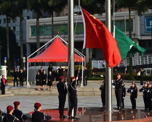 每年國慶日、特區成立紀念日屬於奏唱國歌的重大慶典和節日。新華社圖片