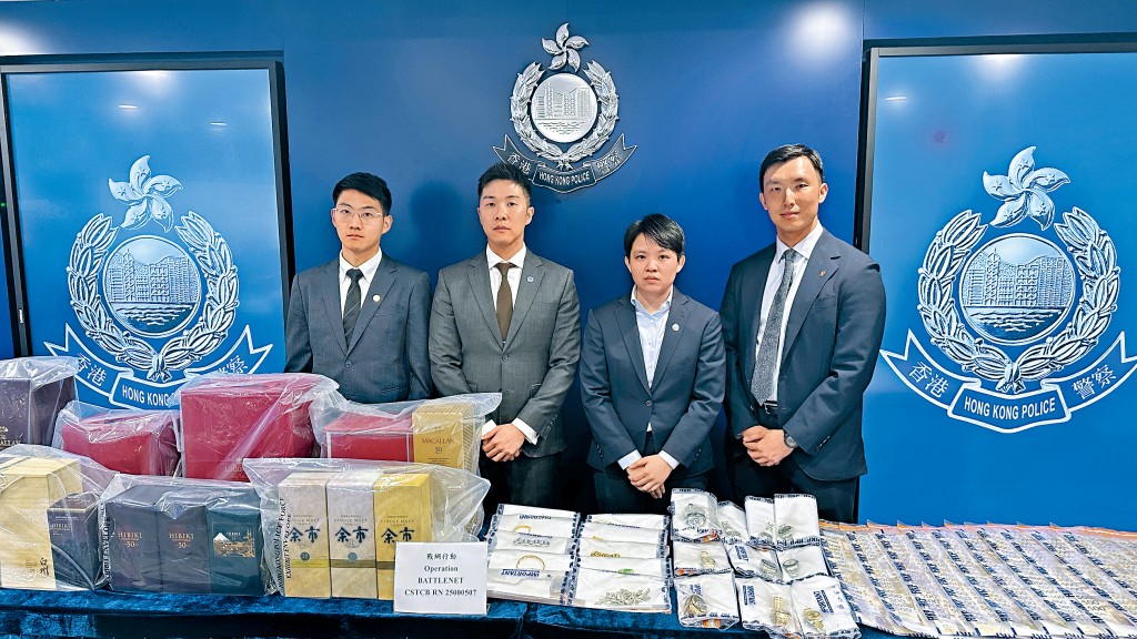 警方昨召開新聞簡報會，講述大型打擊騙案行動。