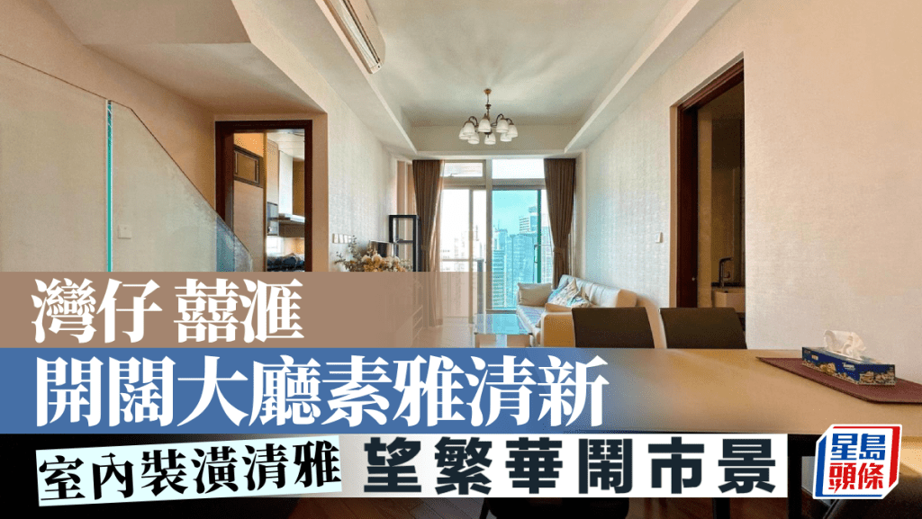 灣仔囍滙 開闊大廳素雅清新 望繁華鬧市景
