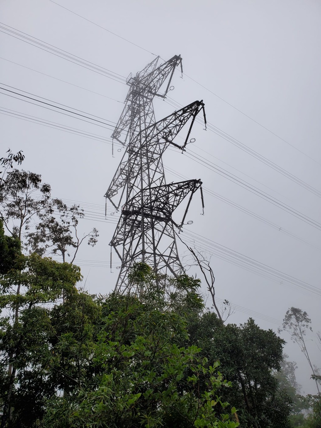 現場其中一個電塔。 梁國峰攝