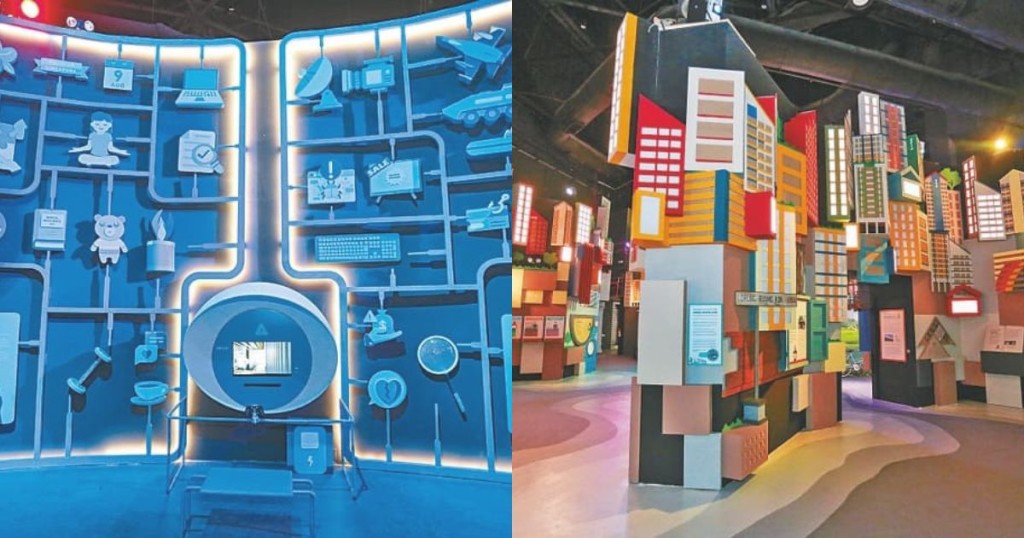 Sandbox展廳設有巨大的電子互動裝置及由獅城不同風格房子模型組成的展區。