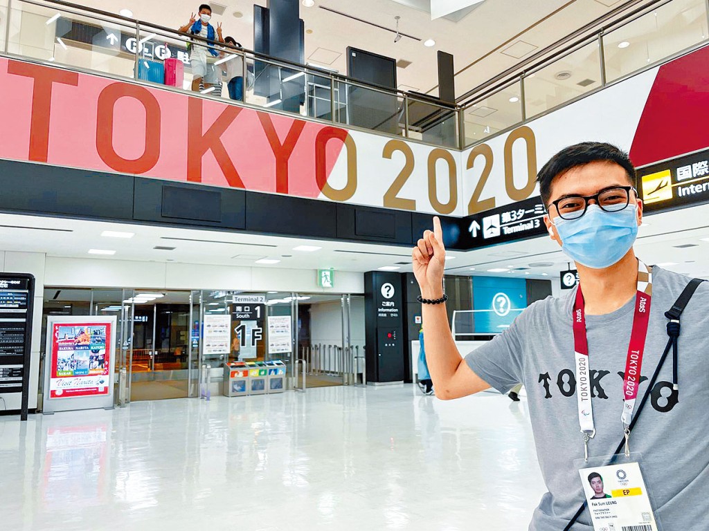 成田機場內，未見濃厚奧運氣氛。