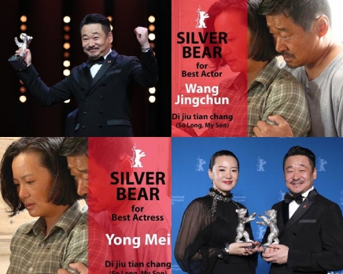 王景春爆評委覺得他們演得太好，不能單獨給，所以雙雙獲獎。（微博圖片）