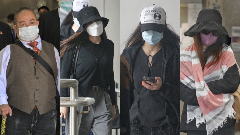 由左至右被告：胡炳雄、李亦晴，元秋香及張明芳。