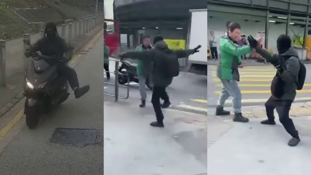 葵涌鐵騎士無戴頭盔閘車飛馳 再上演「幪面超人大戰詠春」 頭套被扯去一刻網民熱議｜有片