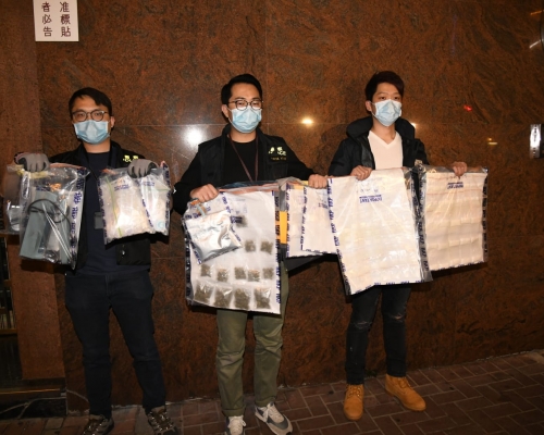 警檢獲多種毒品。