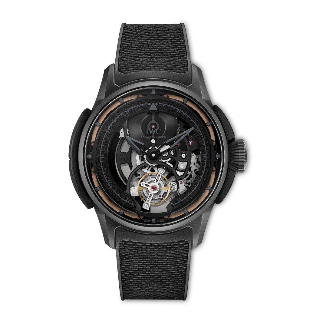 IWC Big Pilot's Watch Shock Absorber Tourbillon Skeleton XPL,錶殼:44mm瓷化鈦金屬 / 機芯:82915自動 / 限量:100枚 / 售價:待詢。 IWC Big Pilot's Watch Shock Absorber Tourbillon Skeleton XPL,錶殼:44mm瓷化鈦金屬 / 機芯:82915自動 / 限量:100枚 / 售價:待詢。