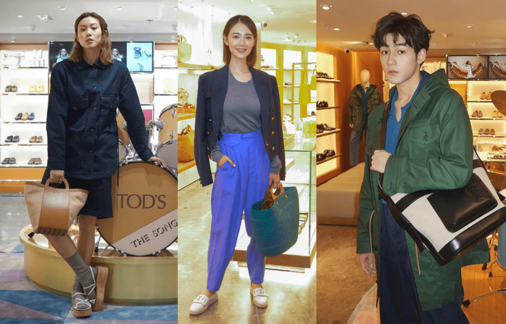 左至右/香港女飛魚歐鎧淳、仙氣女神倪晨曦及Jeffery魏浚笙出席專門店開幕，穿着品牌春夏新裝，展現截然不同的意式格調。