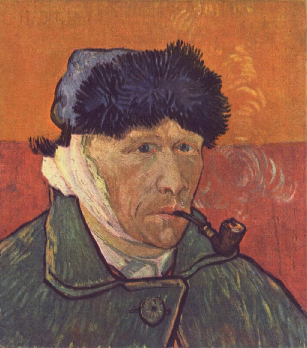 梵高割耳後的自畫像。 Wiki