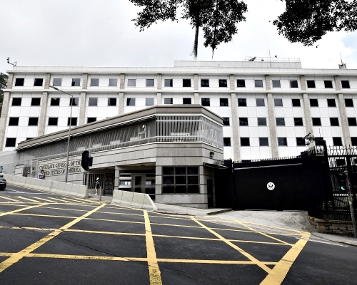 美國駐港澳領事館2名職員初步確診。資料圖片